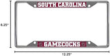 FANMATS NCAA Unisex-Adult Chrome Metal License Plate Frame