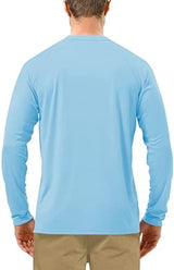 Roadbox Mens UPF 50+ UV Sun Protection Shirts Outdoor Long Sleeve SPF Rash Guard for Fishing Hiking Swimming Running