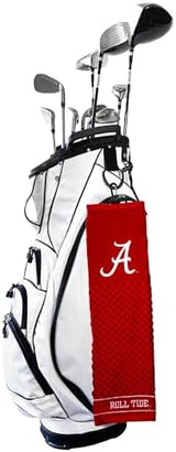 Team Golf NCAA Embroidered Golf Towel, Checkered Scrubber Design, Embroidered Logo