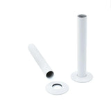 Sandy Beach White TRV Thermostatic Radiator Valve Pipe Covers Sleeves & Collars - Radiator Pipe Covers White - Covers for Radiator Pipes (130mm x 18mm)