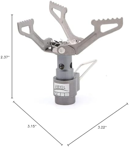 BRS Stove BRS 3000T Stove Titanium Ultralight Backpacking Stove Portable Propane Camping Stove Gas Burner Camp Stove only 26g with Extra O Ring (BRS-3000T Stove)