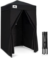 EAGLE PEAK Flex Ultra Compact 4x4 Pop-up Canopy, Sun Shelter, Changing Room, Portable Privacy Canopy Cabana for Pool, Fashion Photoshoots, or Camping, Black