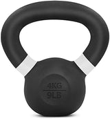 Yes4All Powder Coated Cast Iron Kettlebell Strength Training Kettlebells Weight Set for Full Body Workout, Home Gym