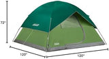 Coleman Sundome 6-Person Tent with Rainfly, Weatherproof Tent Sets Up in 10 Mins