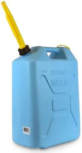Scepter Portable Plastic Military Style Food Grade 5 Gal Water Jug Container with Reversible Spout for Camping & Emergency Storage, Blue