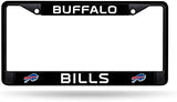 Rico Industries NFL Football Primary Black Chrome Frame with Plastic Inserts 12" x 6" Car/Truck Auto Accessory