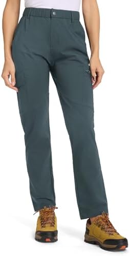 TBMPOY Women's Hiking Cargo Pants Lightweight Water Resistant Quick Dry Fishing Camping Travel Work Pant with 6 Pockets