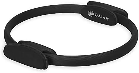 Gaiam Pilates Ring Fitness Circle - Lightweight & Durable Foam Padded Handles, Flexible Resistance Exercise Equipment for Toning Arms, Thighs/Legs & Core