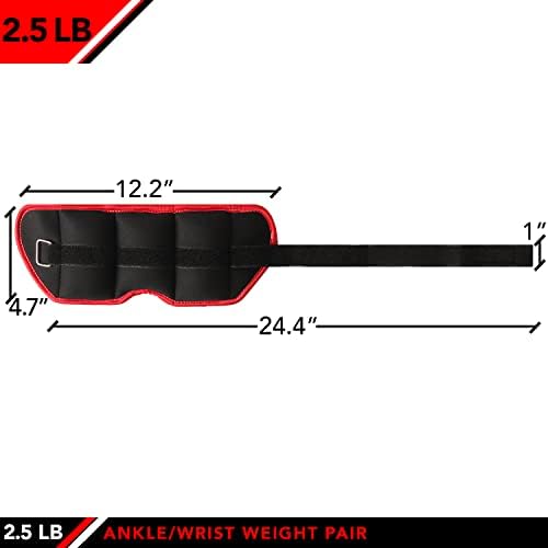 JFIT Adjustable Ankle Weights - Ankle Weight Pair 10 Weight and Bundle Options - 0.5 to 10 lbs Each, Set of 2, Adjustable Straps – Comfortable, Breathable, Moisture Absorbent Weight Straps for Men and Women