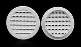 3" Round Plastic Louver Soffit Air Vent Reptile Screen Grille Cover (16, White)