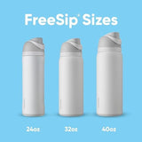 FreeSip Insulated Stainless Steel Water Bottle with Straw for Sports, Travel, and School BPA-Free Sports Water Bottle, 32 oz, Citrus Crush