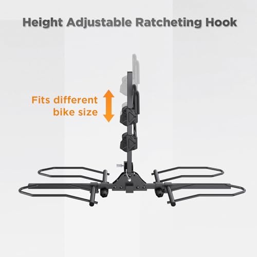 TANX Bike Racks for Ebikes,Fat Tire Bike Rack for Tow Hitch 2-Bike 160 lbs Capacity,Hitch Bike Rack for Heavy E Bike, Wobble Free Smart Tilting Folding Bicycle Car Racks for Standard, 2 inch Receiver