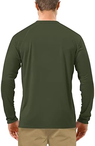 Roadbox Mens UPF 50+ UV Sun Protection Shirts Outdoor Long Sleeve SPF Rash Guard for Fishing Hiking Swimming Running
