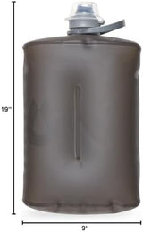 HydraPak Stow - Collapsible Backpacking Water Bottle (350ml, 500ml, 1L) - BPA Free, Ultra Light, Spill-Proof Twist Cap