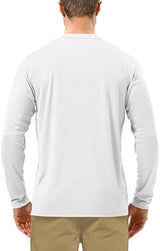 Roadbox Mens UPF 50+ UV Sun Protection Shirts Outdoor Long Sleeve SPF Rash Guard for Fishing Hiking Swimming Running