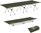 Naturehike ArmyWild Folding Camping Cot, Height Adjustable Ultralight Backpacking Cot, Portable Camping Bed for Camping Hiking Travel Home