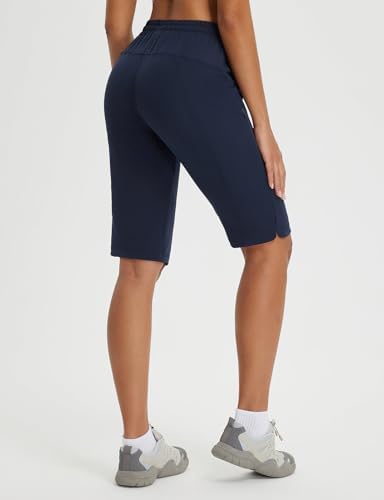 baleaf Women's 13'' Knee Length Hiking Shorts Quick Dry Water Resistant Lightweight Bermuda with Pockets