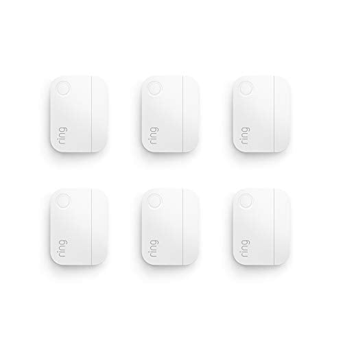 Ring Alarm Contact Sensor 6-Pack - 2nd Gen | Monitor 6 Doors or Windows | Instant Alerts | Approximately 3-Year Battery Life | Slim Design | Easy Installation | Base Station Required