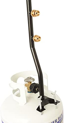 Flame King FK-DP2PC 3 Outlet Adapter 20 to 1LB Propane Distribution Post Pole Tree Stem Stand for Stove, Lanterns, and Camping, Black