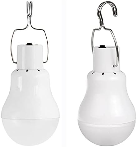 FLRONGSUN Solar Light Bulb Portable 350LM Solar Powered Camping Light Led Lantern Outdoor for Lamp Light Hiking Fishing Tent Indoor Shed Chicken Coop Hurricane Emergency With USB Chargeable(Pack of 2)