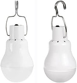 FLRONGSUN Solar Light Bulb Portable 350LM Solar Powered Camping Light Led Lantern Outdoor for Lamp Light Hiking Fishing Tent Indoor Shed Chicken Coop Hurricane Emergency With USB Chargeable(Pack of 2)