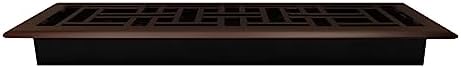 Decor Grates AJH414-RB Oriental Floor Register, 4x14 Inches, Rubbed Bronze Finish