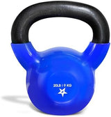 Yes4All 5-65lbs Kettlebells Vinyl Coated Cast Iron for Dumbbell Weights Exercises, Gym, Fitness, Full Body Workout Equipment Push up, Grip and Strength Training