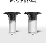 EXF Square Shower Drain 6 Inch Matte Black, Stainless Steel Shower Floor Drain Kit with ABS Flange, Removable Grid Grate, Hair Strainer, Not Fit for Bathtub