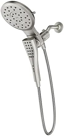 Moen Verso Spot Resist Nickel Round Rain Shower Head and Detachable Handshower Combination with Magnetix Docking System and 60-inch Metal Hose, 220C2SRN
