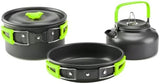 aiGear Camping Cookware Mess Kit, Non-Stick Camping Pan Pot Kettle, Lightweight Aluminum Camping Utensils, Collapsible Portable Camping Cooking Set for Outdoor Cooking Hiking Picnic
