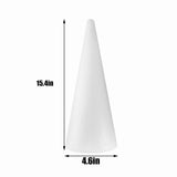 FFchuanhe 4-Pack Craft Foam Cones(4.6X15.4in), Polystyrene Cone Shaped Foam, Foam Tree Cones, for Arts and Crafts, Christmas, School, Wedding, Birthday, DIY Home Craft Project. White