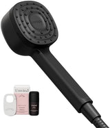 Canopy Handheld Filtered Shower Head & Scalp Massager - High Pressure Shower Head Filter for Hard Water - Reduce Impurities for Healthier Scalp, Skin & Hair - Hair Growth - Black
