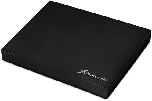 ProsourceFit Exercise Balance Pad – Non-Slip Cushioned Foam Mat & Knee Pad for Fitness and Stability Training, Yoga, Physical Therapy 15.5”x12.75”, Red