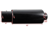 4" N1 Tip Black Stainless Steel 2.5" Inlet Racing Weld Exhaust Muffler+Silencer