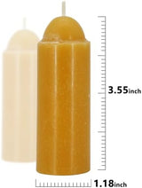 15-Hour Natural Beeswax Candles Compatible with Candle Lanterns - Smokeless Clean Long Lasting Burning for Outdoor, Camping, Emergency, Survival Emergency Preparedness- 10Pack