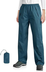 33,000ft Packable Rain Pants for Women Waterproof Pants Lightweight Rain Over Pants Outdoor Windproof Pant for Golf Hiking