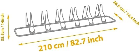 CyclingDeal Bike Rack Floor Parking Bike Stand for up to 6 Bicycles | Indoor, Home & Garage Storage Rack | Stable & Secure Bicycle Stand w/Tire Grooves Up to 29", Holding Plates & Custom Spacing