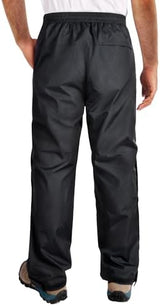 33,000ft Men's Full Zip Rain Pants Waterproof Lightweight for Hiking,Fishing,Golf