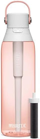 Brita Hard-Sided Plastic Premium Filtering Water Bottle, BPA-Free, Reusable, Replaces 300 Plastic Water Bottles, Filter Lasts 2 Months or 40 Gallons, Includes 1 Filter, Blush - 26 oz.