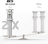 KES Bathroom Vessel Vanity Sink Pop Up Drain Stopper with Overflow for 1.6"-1.9" Sink Hole, All Metal Rustproof Brass and 304 Stainless Steel, Brushed Nickel, S2008A-BN