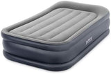 Intex 64131ED Dura-Beam Plus Deluxe Pillow: Fiber-Tech – Twin Size – Built-in Electric Pump – 16.5in Bed Height – 300lb Weight Capacity