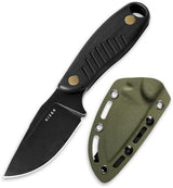 Kizer Hare Fixed Blade Knife with Sheath, 3.14" D2 Steel Blade EDC Fixed Blade Hunting Knives with Black G10 Handle, Small Bushcraft Survival Neck Knives, Outdoor Camping Knife for Men Women, 1077M1