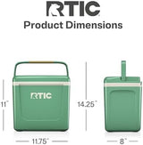 RTIC 8 QT Road Trip Personal Cooler, Small, Compact, Insulated, Portable Ice Chest Box for Food, Drink, Beverage, Beach, Camping, Picnic, Fishing, Boat, 12-Can Capacity