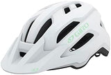 Giro Fixture II MIPS Mountain Bike Helmet for Men, Women, Kids, and Adults – Matte White/Green Logo, Universal Women (50-57 cm)