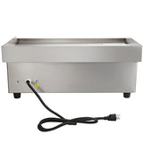 VEVOR Commercial Electric Griddle, 22", 1600W Countertop Flat Top Griddle, Stainless Steel Teppanyaki Grill w/Iron Cooking Plate, 122-572℉ Adjustable Temp Control 2 Shovels & Brushes, 110V