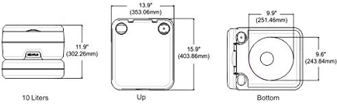 SEAFLO Portable Toilet for Marine, RV, Camping and Boat (2.6 Gallon)