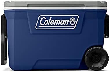 Coleman Classic Series Insulated Portable Wheeled Cooler, Leak-Resistant Outdoor Hard Cooler Keeps Ice up to 5 Days, 62-Quart
