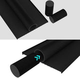 Garage Door Seals Bottom Rubber Weather Stripping Kit Replacement, U+O Ring Weatherproof Threshold Buffering Sealing Rubber, 1/4 Inch T Ends, 4 Inch Width (16 Ft)