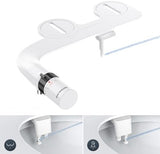 Bidet Attachment for Toilet, Dual NozzleBidet Toilet Seat, Non-Electric Ultra-Thin Bidets for Existing Toilets, Rear/Feminine Wash with Adjustable Water Pressure (Black)