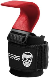 Gymreapers Weight Lifting Hooks (Pair), Heavy Duty Power Wrist Straps Hand Grip Support For Deadlifts, Pull Ups, Shrugs - Gym Gloves For Men and Women
